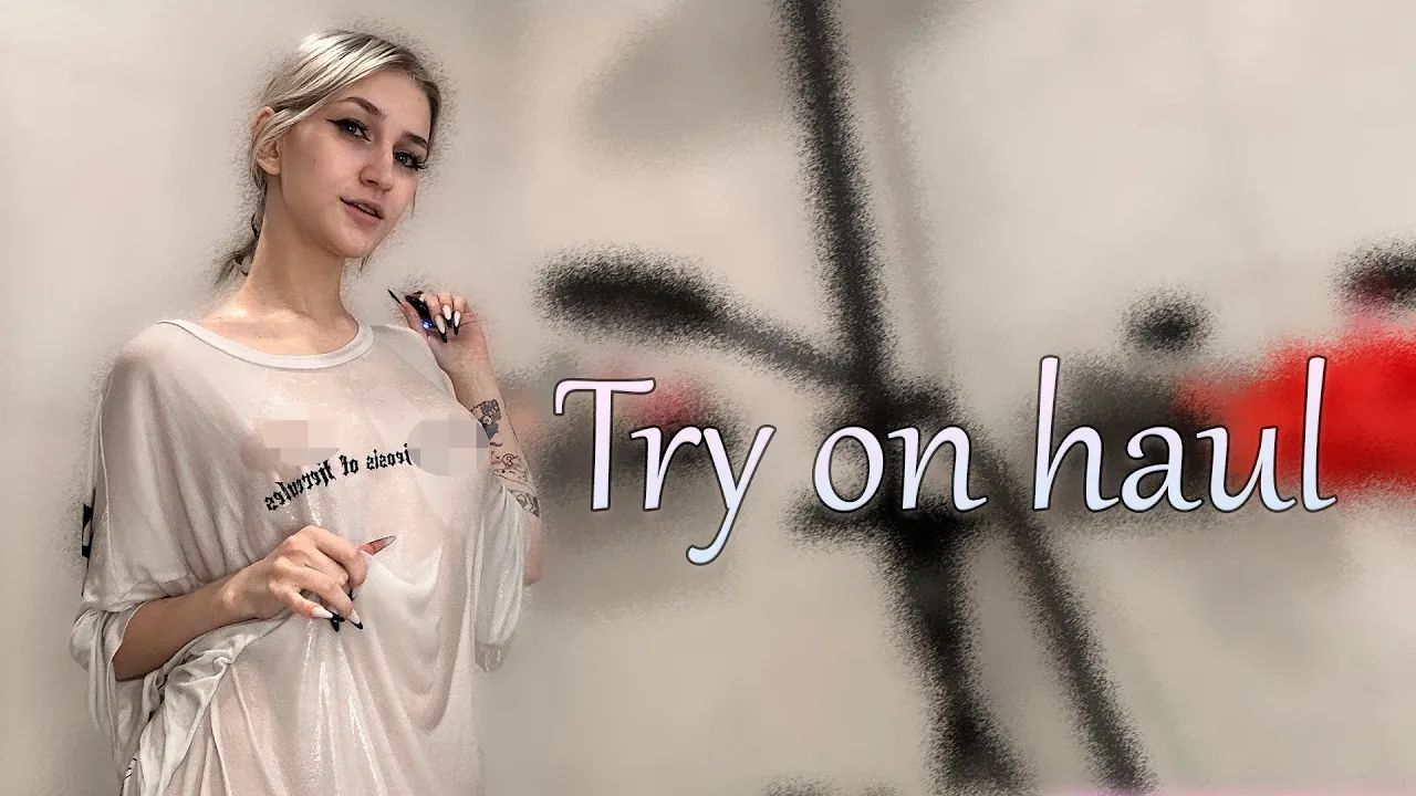 [4K] Transparent Clothes | Dry Vs Wet Try-on Haul With Moonsi - YTboob