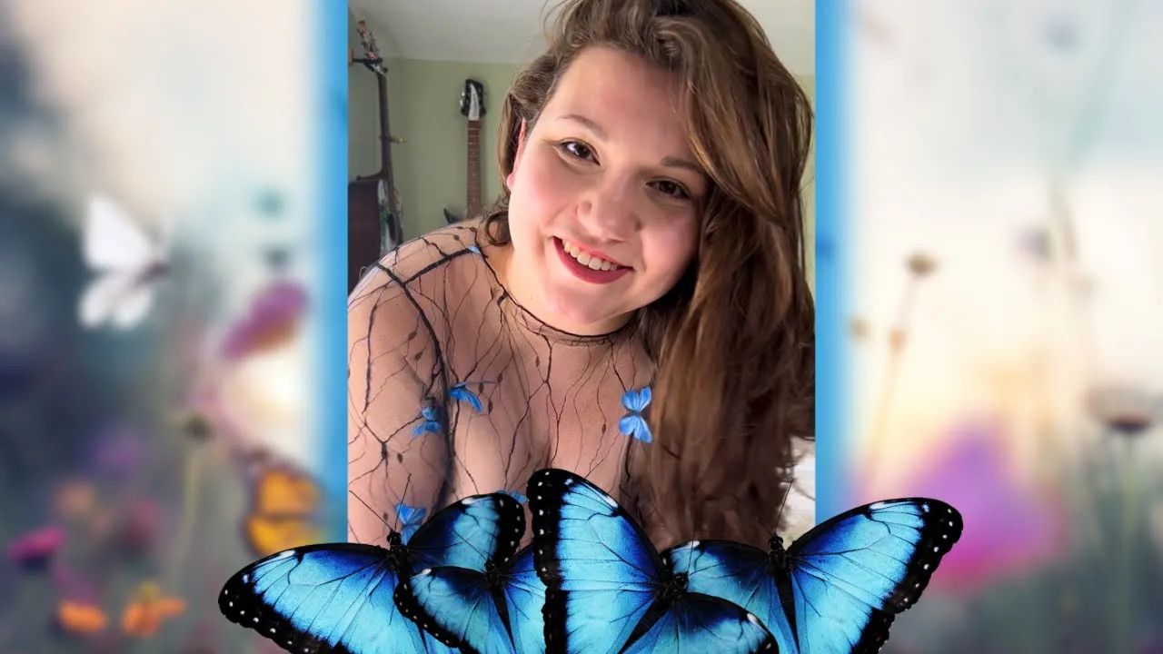 4K TRANSPARENT Try On Haul 🦋 Butterfly Top & Leg Piece 💙 Ember Velvet TryOn - YTboob