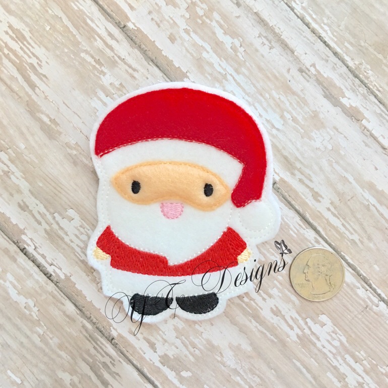 Cutie Santa feltie Machine Embroidery FileOldie