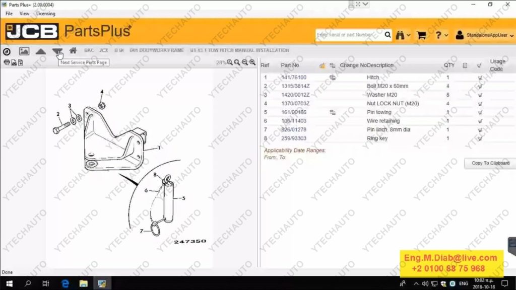 JCB PARTS PLUS+ 2.0 [2017] JCB Parts Catalogs YTECH AUTO SERVICE