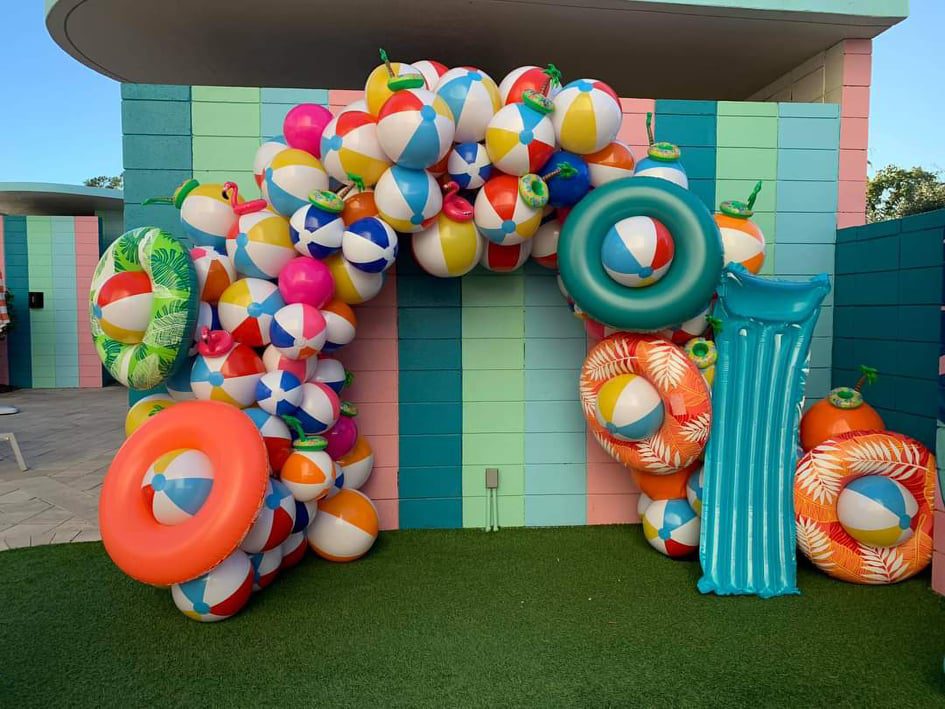 Tampa Beach Ball Arch for Pool Events YTEevents