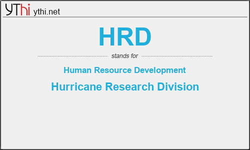 What does HRD mean? What is the full form of HRD? » English