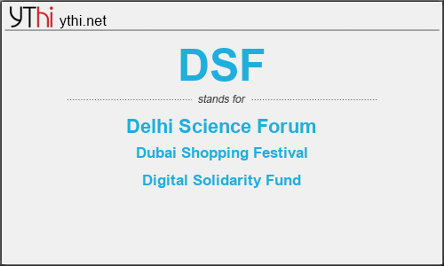 What does DSF mean? What is the full form of DSF? » English