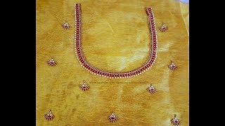 Aari Work Back Neck Blouse Design Peacock Design Simple Peacock