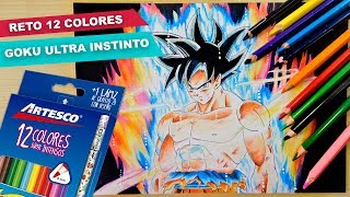 Como Dibujar A Goku Ultra Instinto Dominado Reto 12 Colores