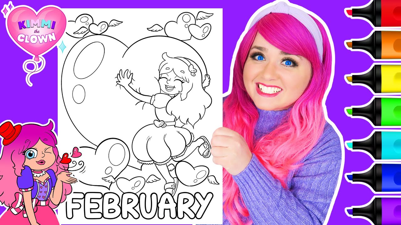 Coloring Kimmi The Clown Calendar Coloring Book Happy Birthday Coloring