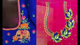 Simple Work Blouse Back Neck Designs For Silk Saree Simple