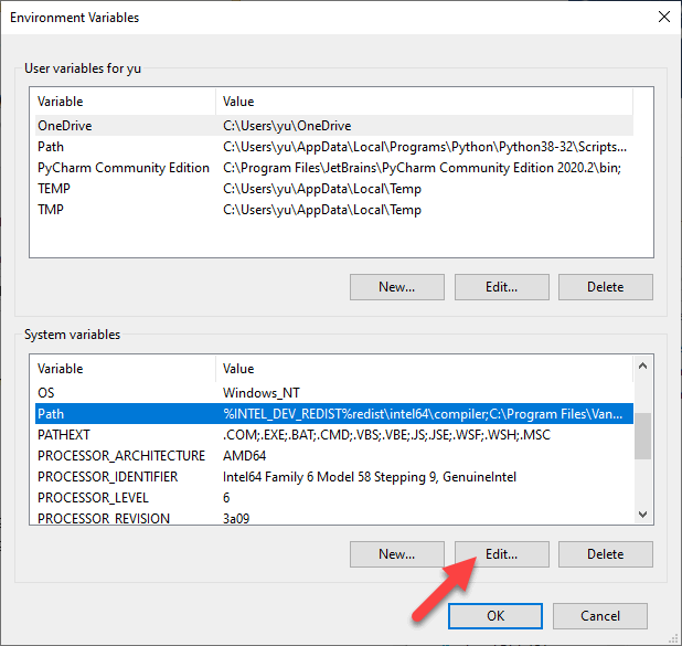How to add path to the PATH environment variable in Windows 10