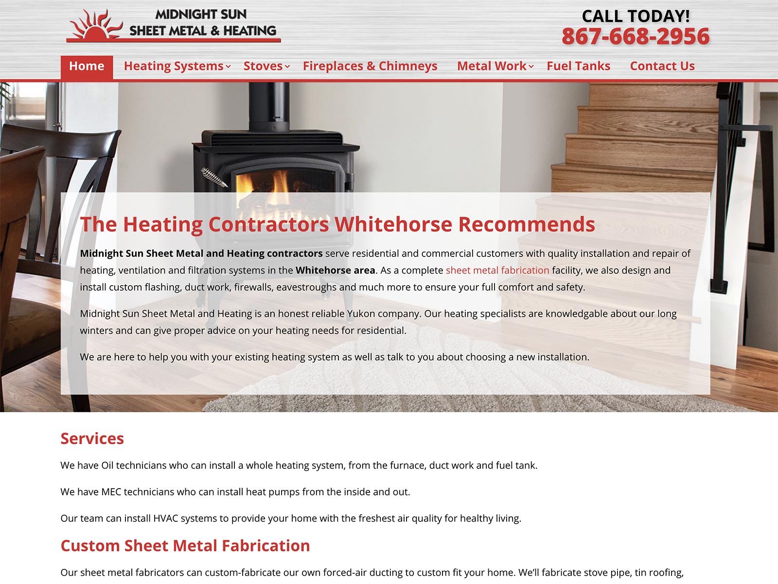 Midnight Sun Sheet Metal & Heating Whitehorse, Yukon  Hosting