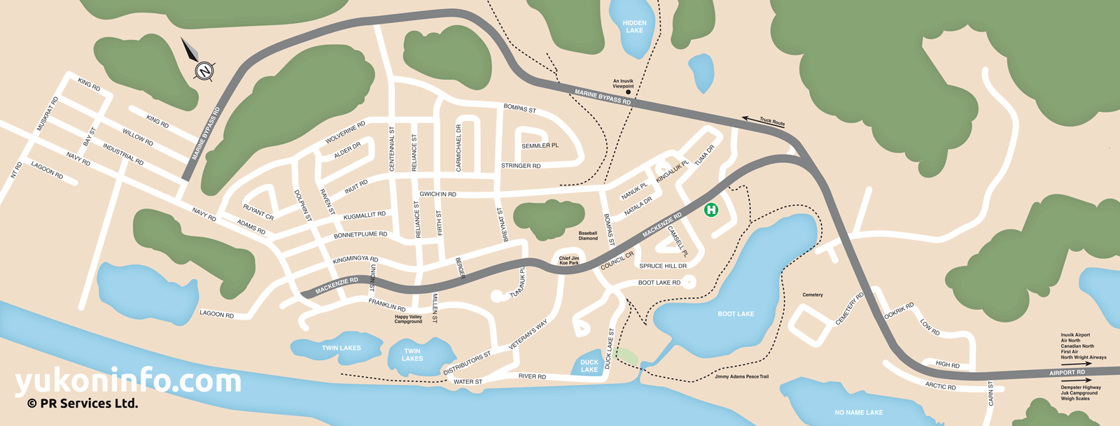 Maps of Inuvik Yukon Territory Information