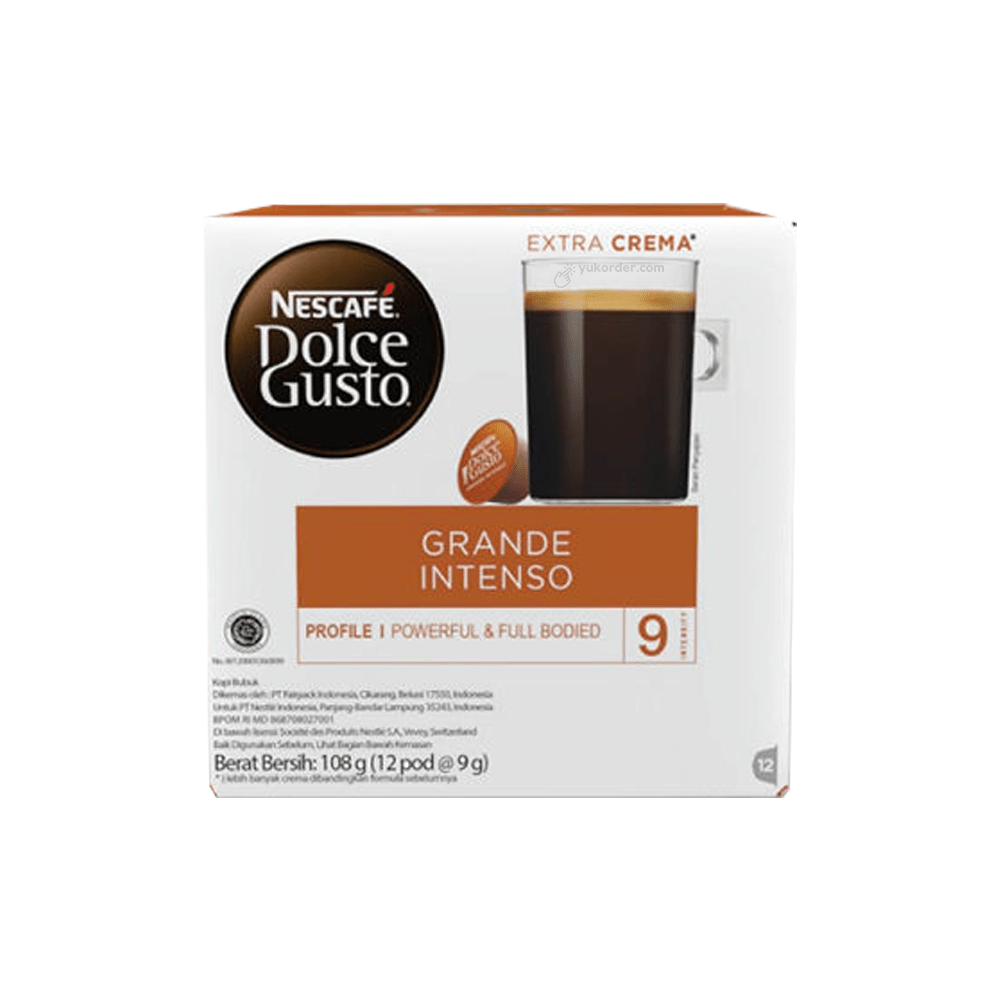 Nescafe Dolce Gusto Grande Intenso - 12 Pod Capsule - Panen Lentera Jaya