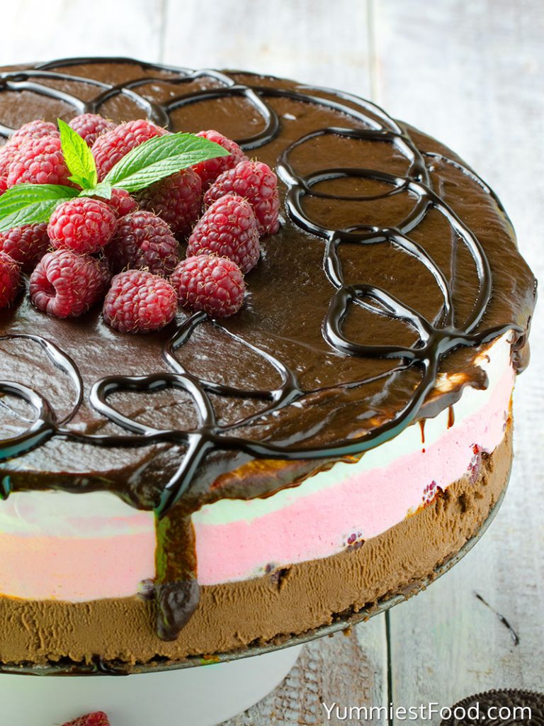 No Bake Chocolate Raspberry Cheesecake Recipe from