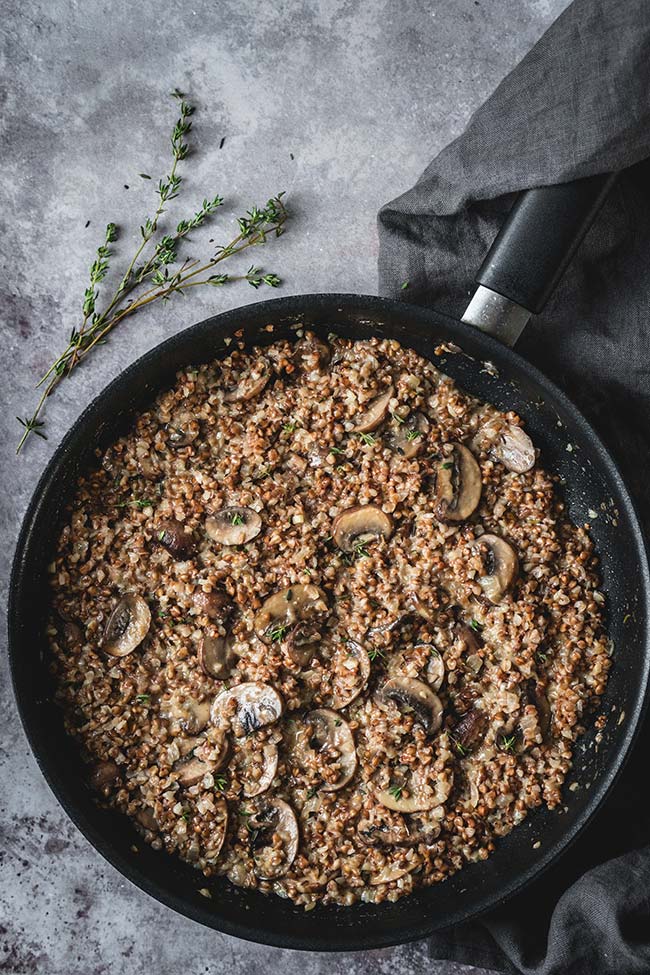 Creamy Buckwheat Risotto with Mushrooms Ready in 30 Minutes!