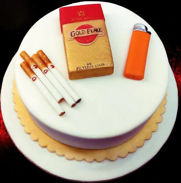 Cigarette Cake Gold Flake Cigarette Cake YummyCake