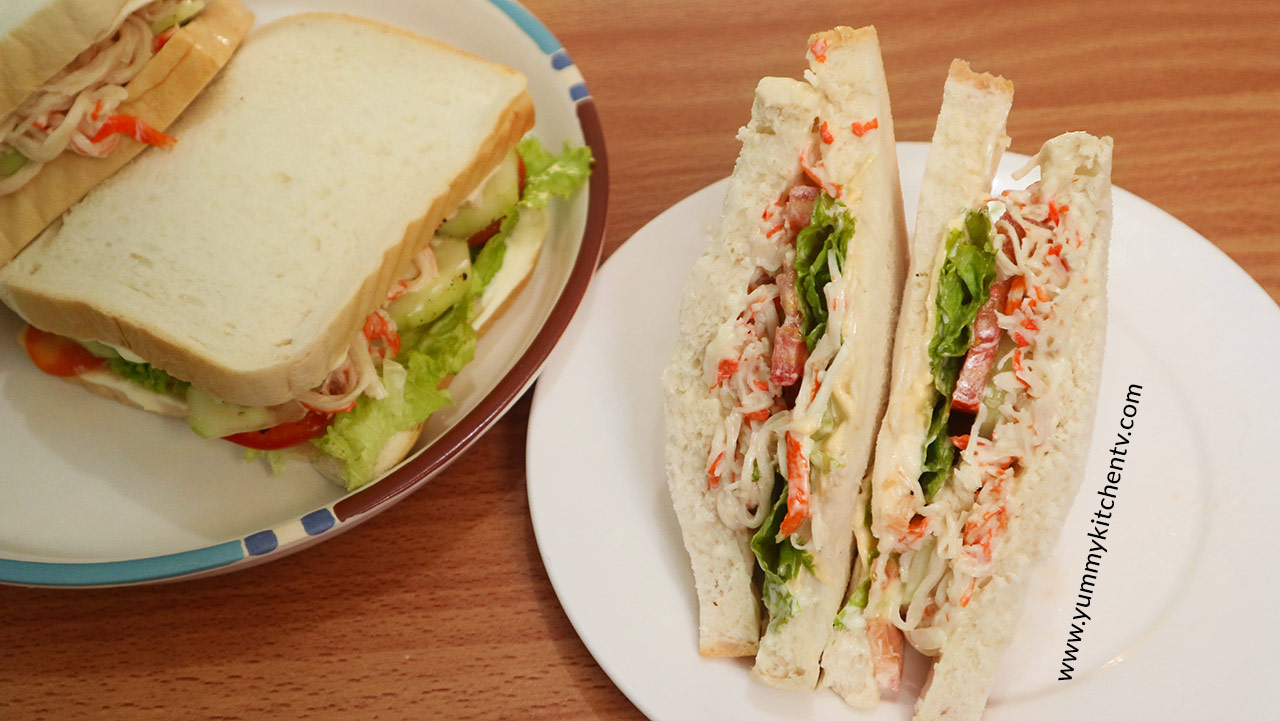 Crab Sandwich a refreshing summer sandwich Yummy Kitchen