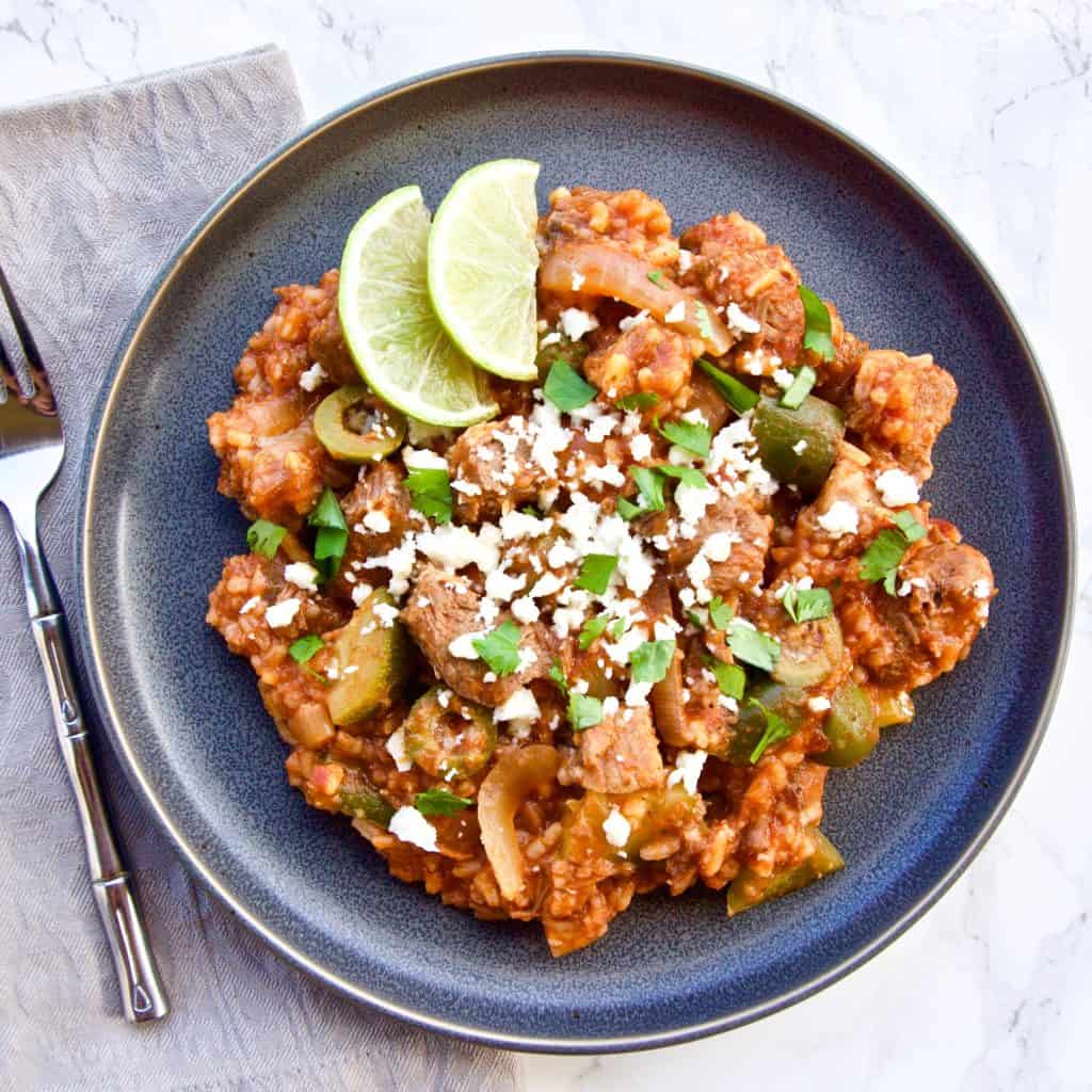 Instant Pot Pork and Spanish Rice Yummy Noises