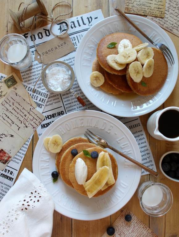 Pancakes allo yogurt greco e avena senza uova yummyo'clock