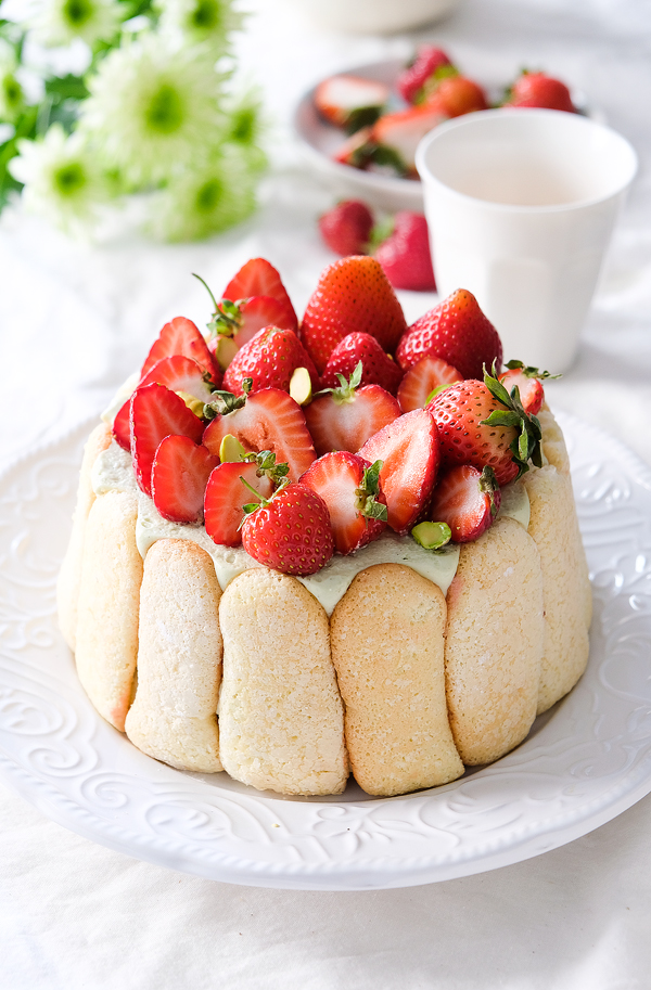 Strawberry Pistachio Charlotte