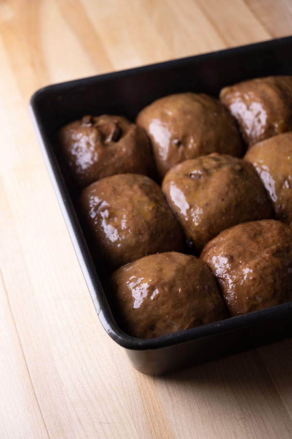 Chocolate Orange Hot Cross Buns