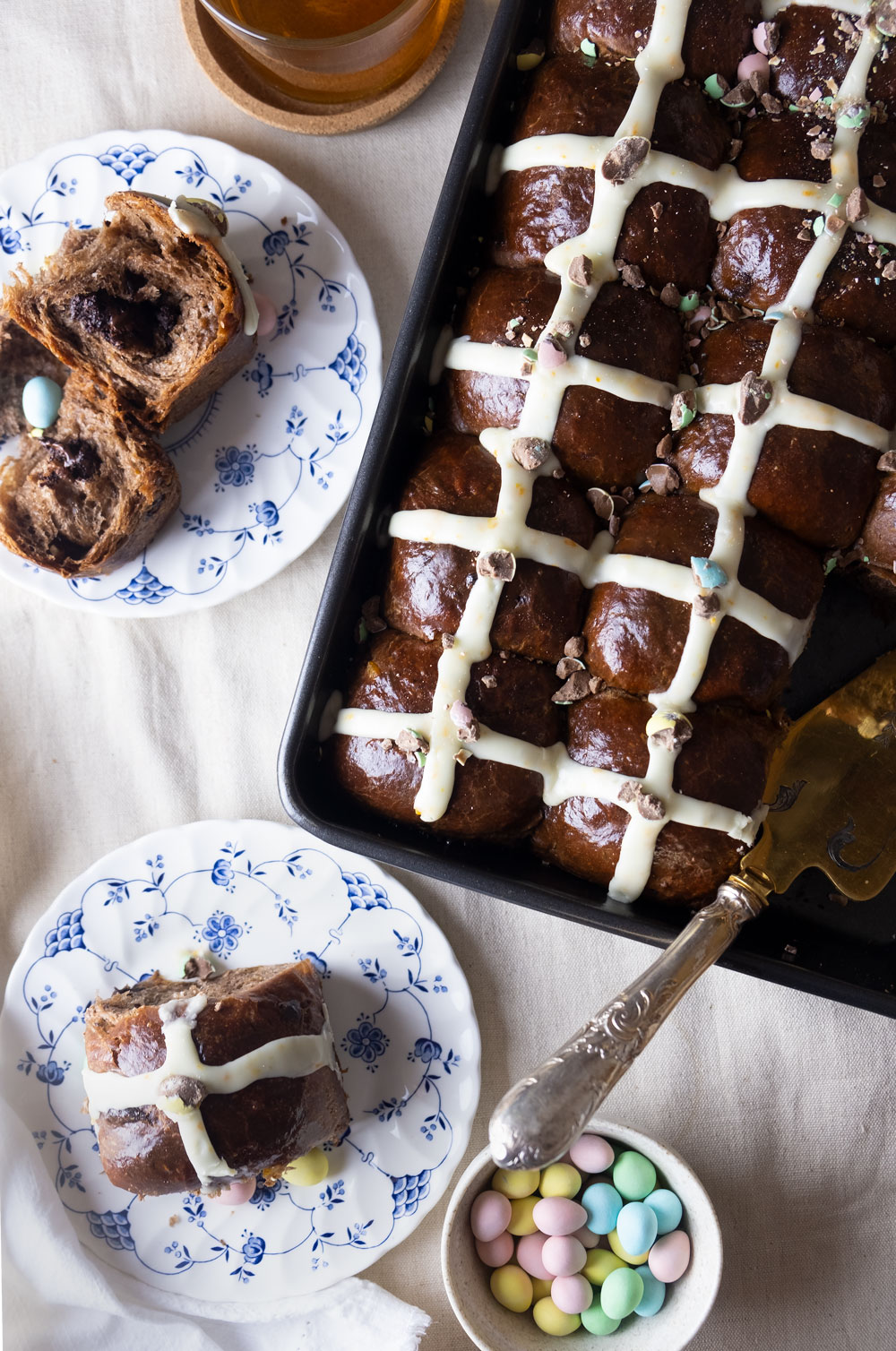 Chocolate Orange Hot Cross Buns