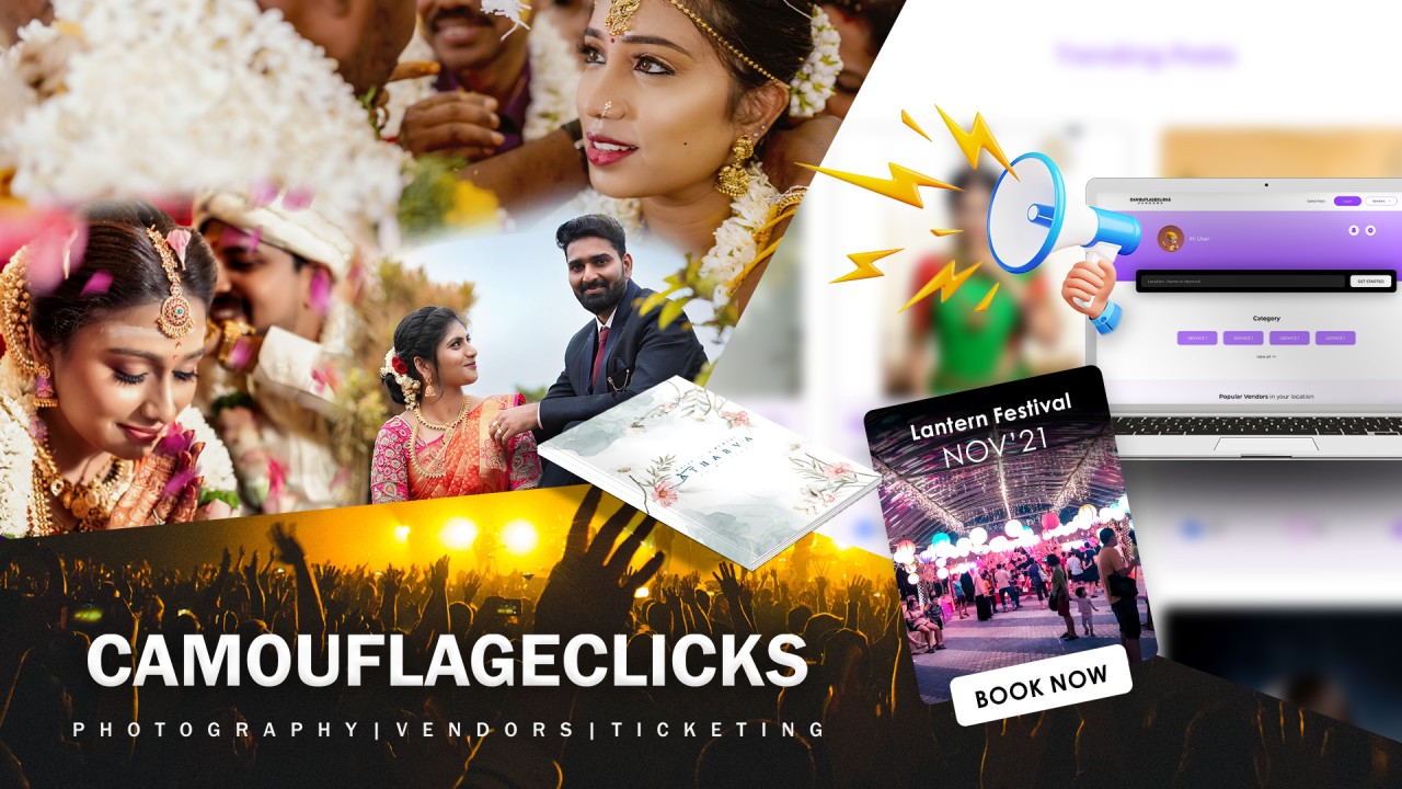 Online photography Booking Site