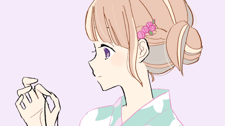 横向き 女の子イラストの画像1点｜完全無料画像検索のプリ画像💓Bygmo 浴衣/水風船の女の子|イラスト素材 | ゆるやかGirl Collection