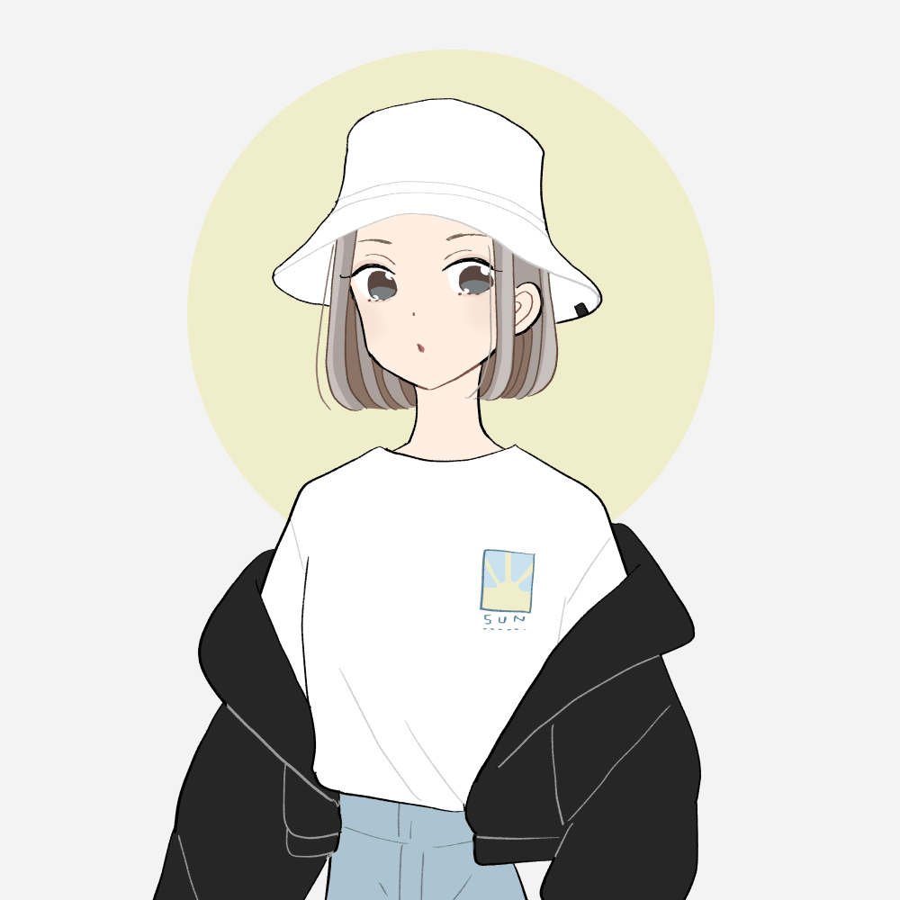 Free illustration of a bucket hat girl YURUYAKA GIRL COLLECTION