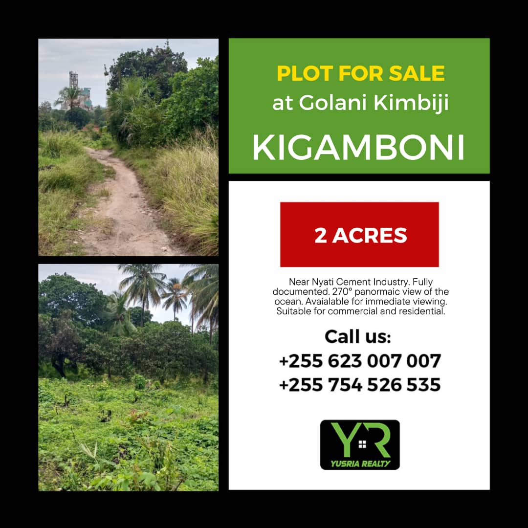 Plot for Sale at Mwasonga Kigamboni Yusria Realty