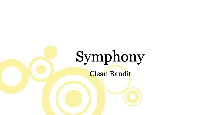 音楽 Clean Bandit Symphony Feat Zara Larsson レビューブログ 優游涵泳