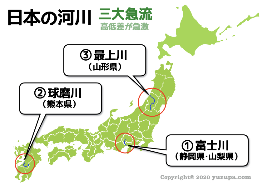 三大あばれ川、三大急流など中学受験社会での河川の覚え方 中学受験：三大急流とは？やたらグループ化される日本の川を解説 | かるび勉強部屋