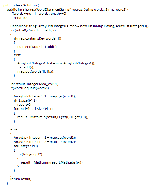 245. Shortest Word Distance III Engineer Yvette