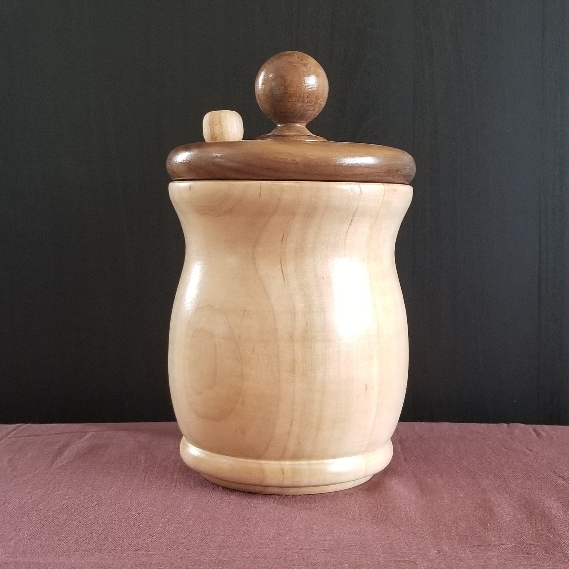 Handmade Honey Pot with Honey and Honey Dipper YYC Beeswax