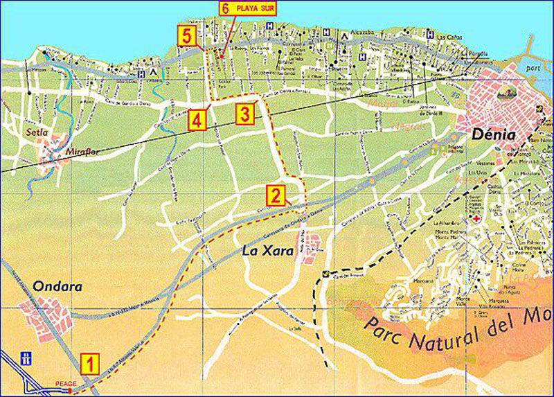 Carte Denia Espagne Location appartement espagne costa blanca vacances Dénia