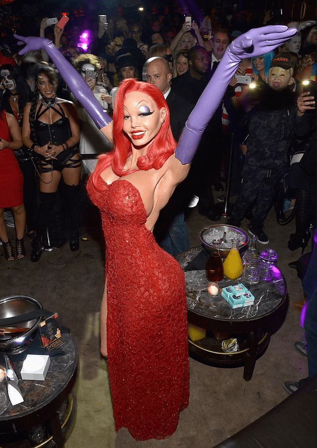 Halloween Heidi Klum en Jessica Rabbit, on en parle