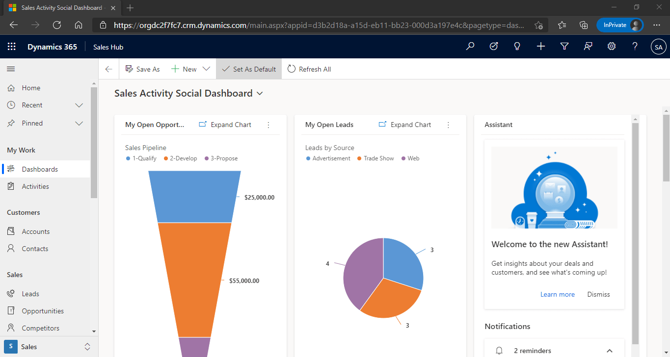 Dynamics 365 Customer Engagement Applications Trial