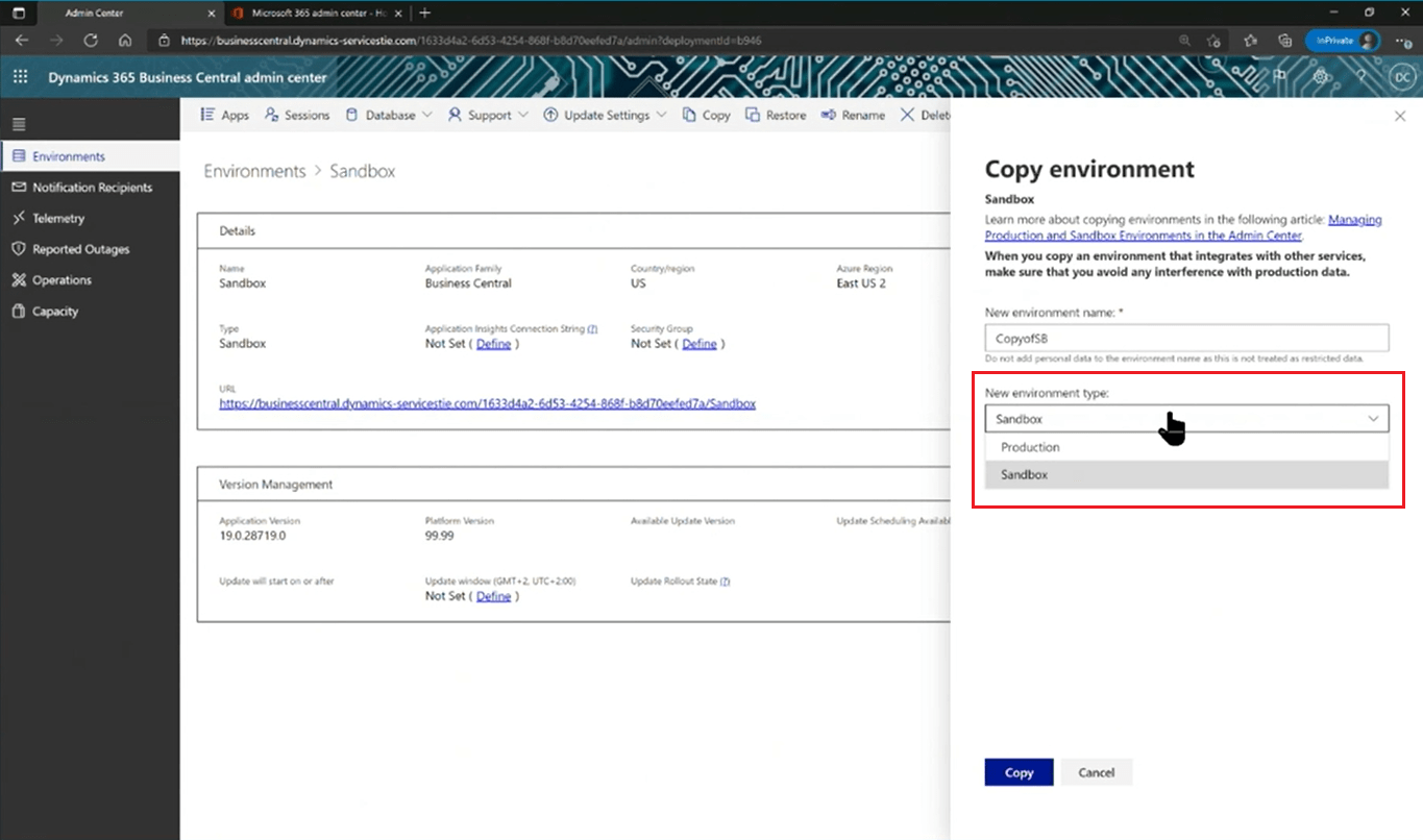 How To Copy Production Database To New Sandbox.