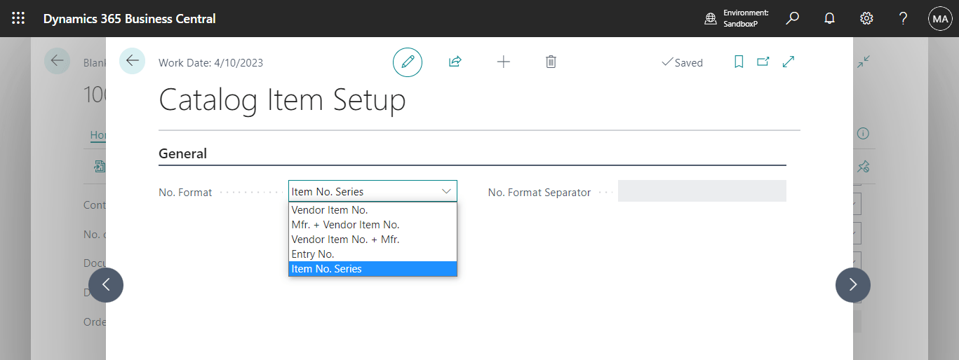 Business Central 2023 wave 1 (BC22) new features Catalog items use