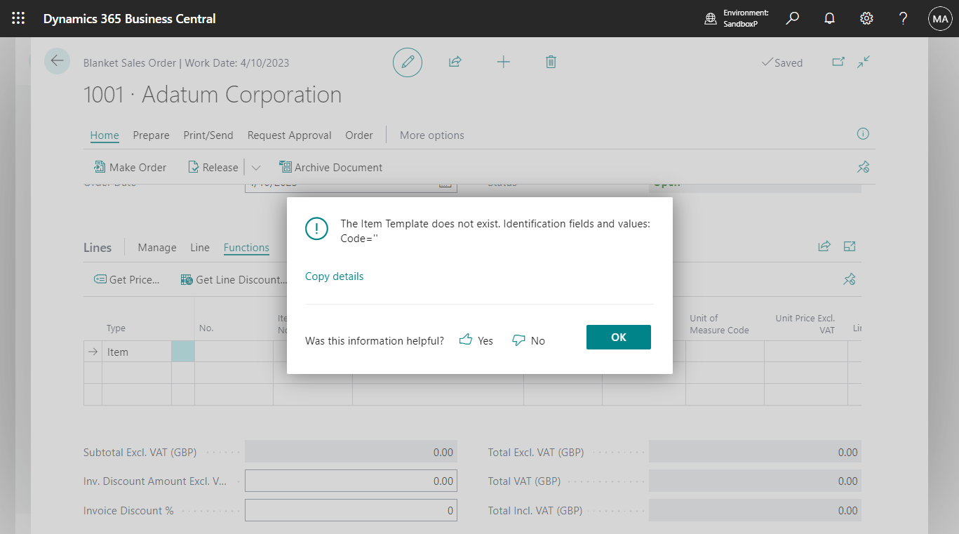 Business Central 2023 wave 1 (BC22) new features Catalog items use