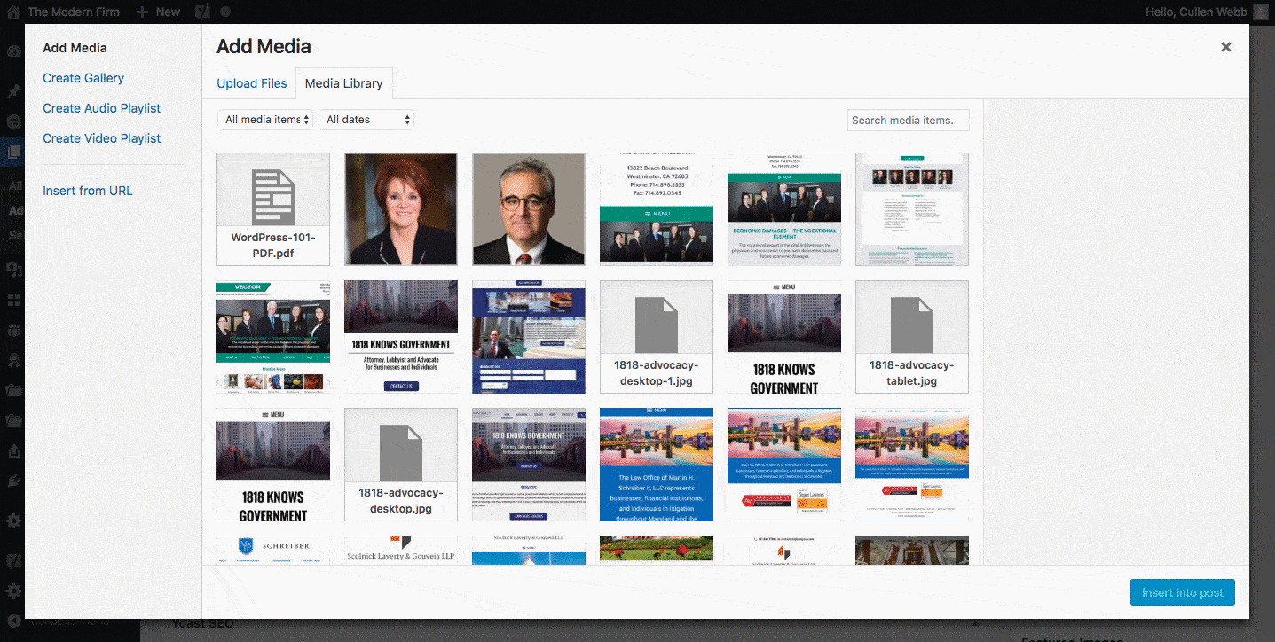 WordPress 101 Adding PDF and Word Files to Pages or Posts The Modern