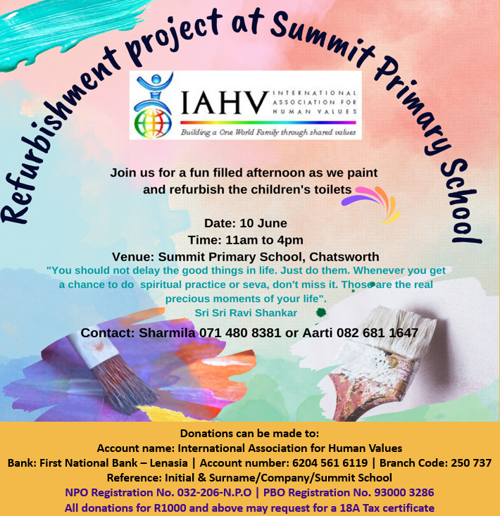 Summit Primary School Project IAHV South Africa
