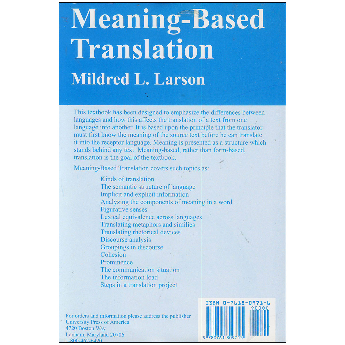 خرید کتاب Meaning Based Translation تا 50 تخفیف ️ زبانمهر