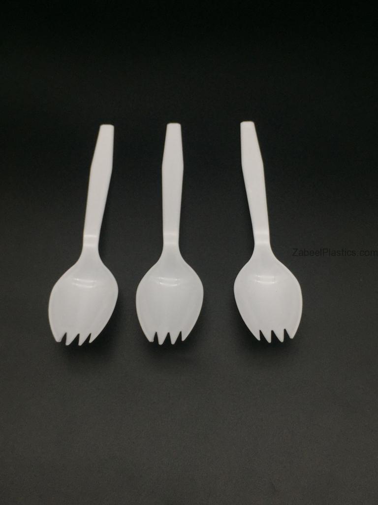 White Spork Zabeel Plastic Disposable Food Packaging products in UAE
