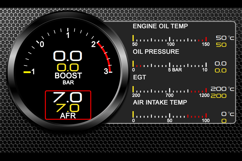 Universal Multi Function Gauge Display for Double DIN Head Unit with