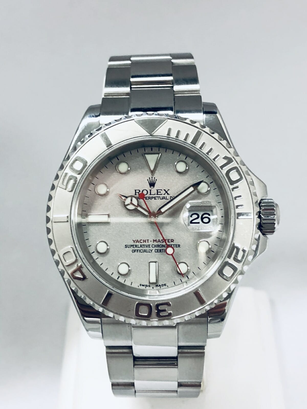 Rolex Yachtmaster 40mm Platinum Bezel 16622 Stainless Steel