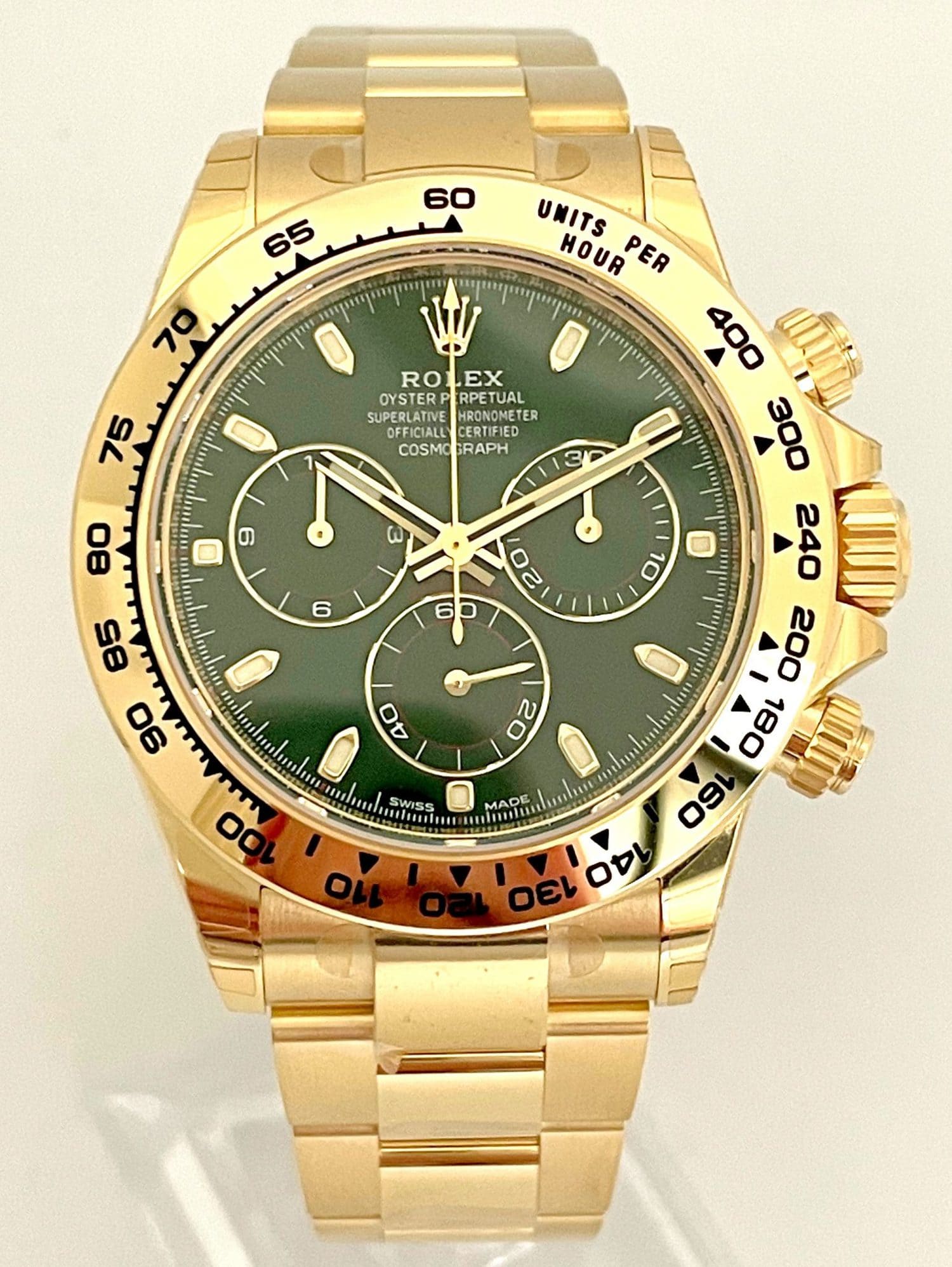 Rolex 116508 Daytona Yellow Gold Green Dial 40mm 2021 Model Luxury Watches Buy