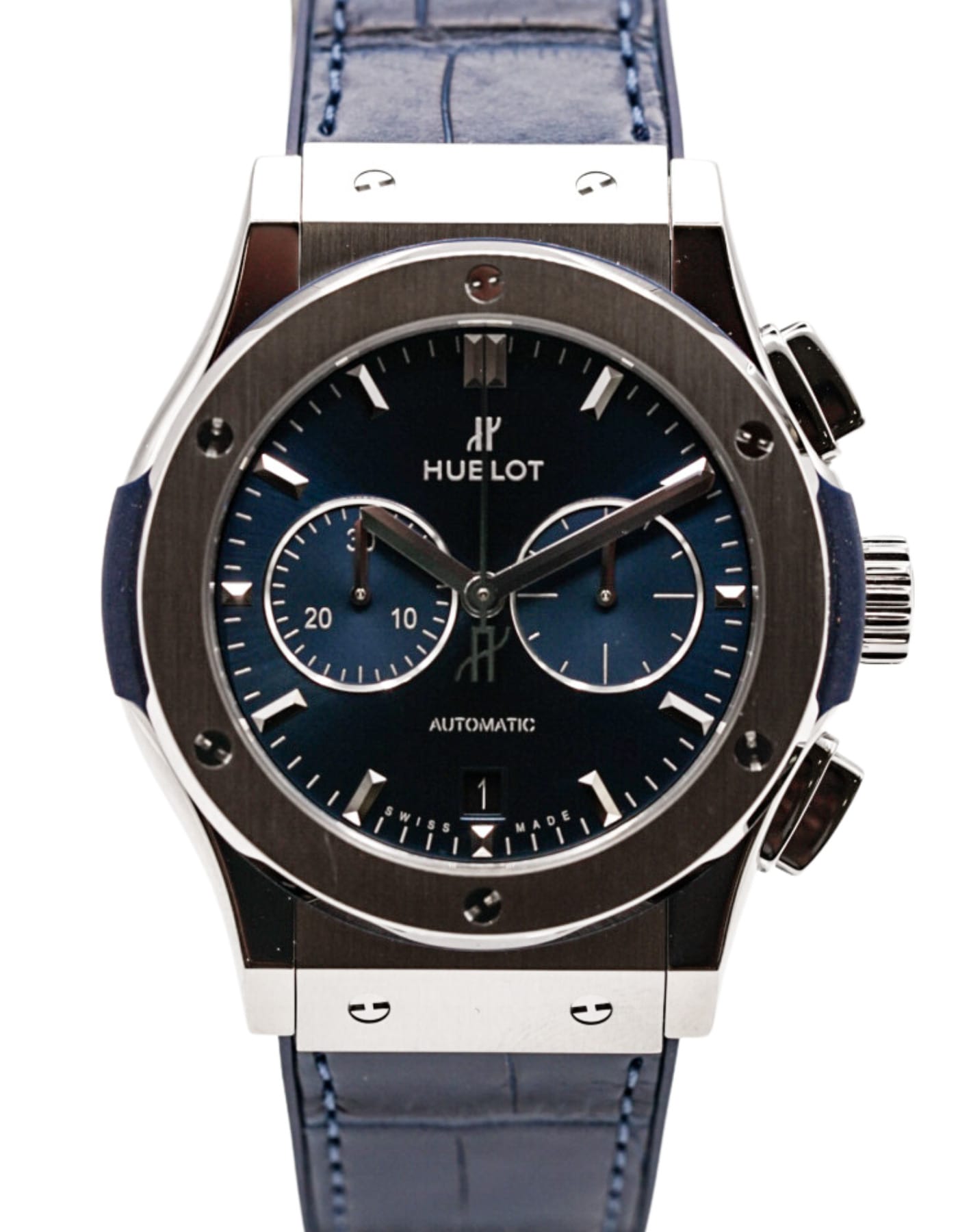Hublot Classic Fusion Chronograph 541.NX.7170.LR Blue Dial Titanium