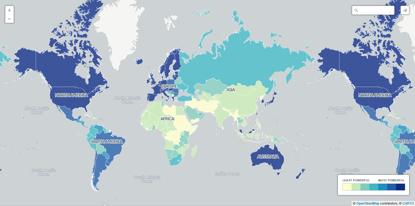 Top 10 Most Powerful Passports In The World For 2016 Zafigo