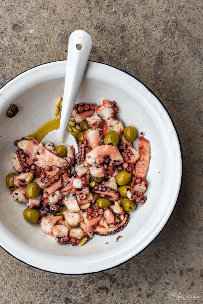 Octopus Salad Zagoda Extra Virgin Olive Oils