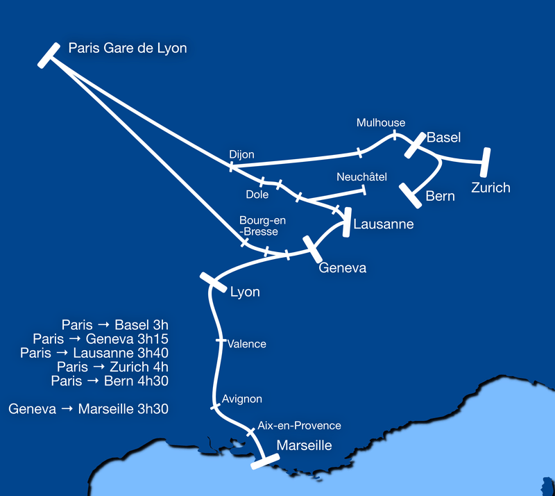 Pain Points Liés À "Tgv Lyria Carte" Overview maps of longdistance rail in Europe