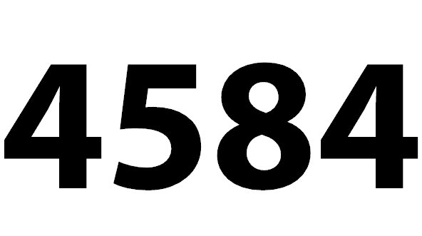 Zahl 4584